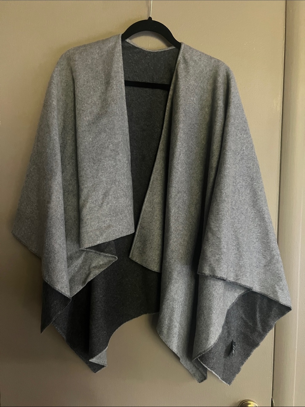 rag & bone Charcoal Gray Wool Wrap reversible